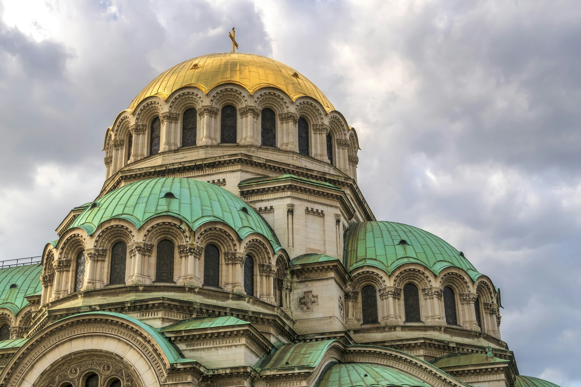 Towers of the Cathedral in Sofia, Bulgaria